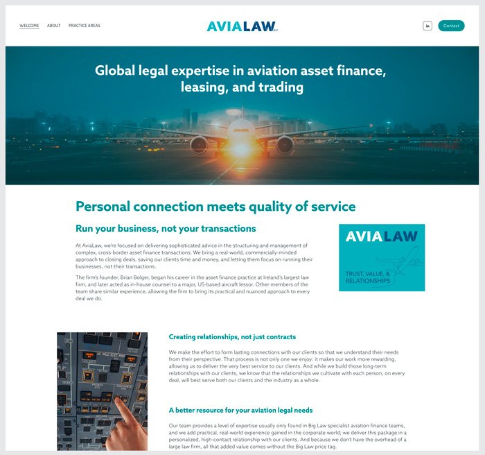 Avia Law website